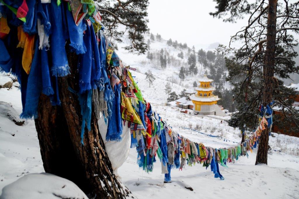 Mongolian Temple Snow