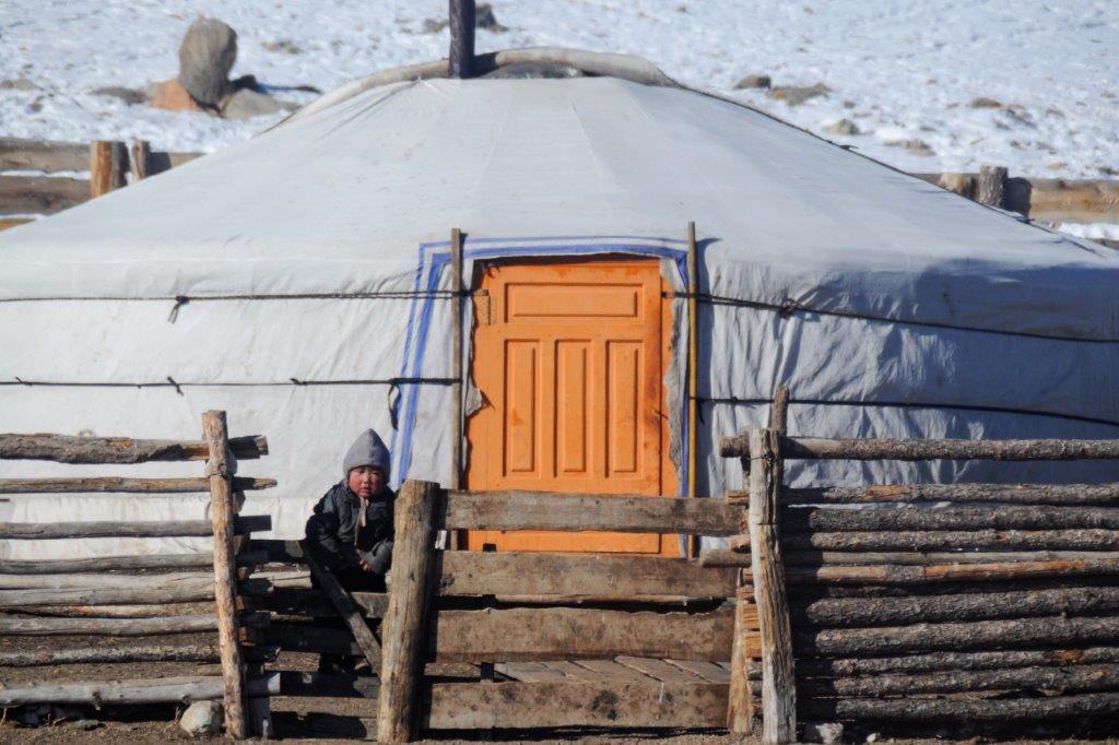 Mongolian Winter Child Yurt