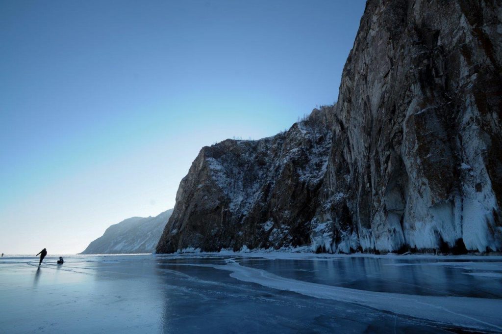 lake baikal frozen winter