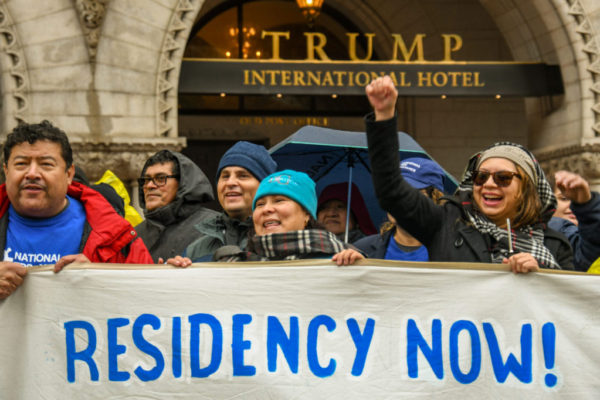El Salvadorian Protest Trump Hotel